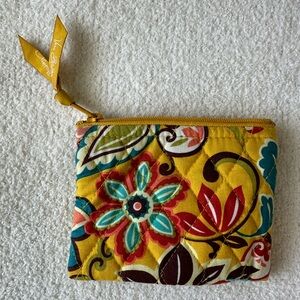 Vera Bradley mustard yellow coin purse